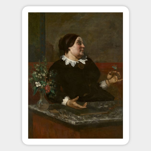 Mere Gregoire by Gustave Courbet Magnet by Classic Art Stall